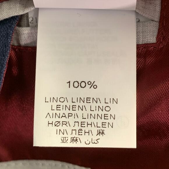 BRUNELLO CUCINELLI Size 40 Navy Red Twill Linen Snaps Jacket - Picture 8 of 10